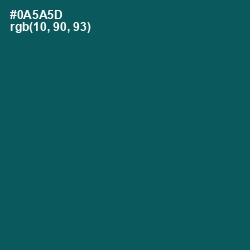 #0A5A5D - Deep Sea Green Color Image