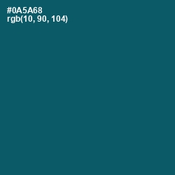 #0A5A68 - Chathams Blue Color Image