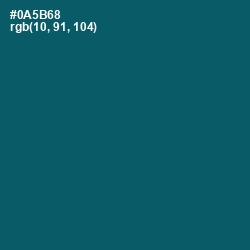 #0A5B68 - Chathams Blue Color Image