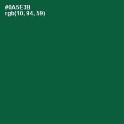 #0A5E3B - Te Papa Green Color Image