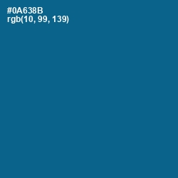 #0A638B - Bahama Blue Color Image