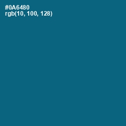 #0A6480 - Bahama Blue Color Image