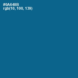 #0A648B - Bahama Blue Color Image