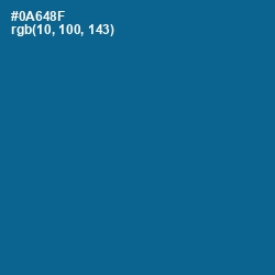 #0A648F - Bahama Blue Color Image