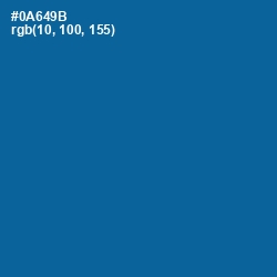 #0A649B - Bahama Blue Color Image