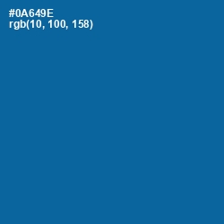 #0A649E - Bahama Blue Color Image