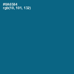 #0A6584 - Bahama Blue Color Image