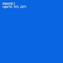 #0A65E3 - Blue Ribbon Color Image