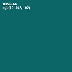 #0A6666 - Blue Stone Color Image