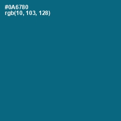 #0A6780 - Blue Lagoon Color Image