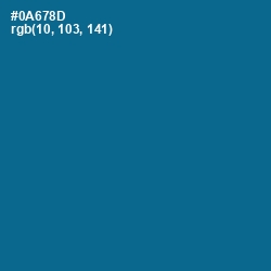 #0A678D - Bahama Blue Color Image