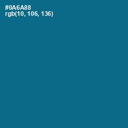 #0A6A88 - Bahama Blue Color Image