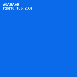 #0A6AE9 - Blue Ribbon Color Image