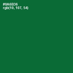 #0A6B36 - Fun Green Color Image