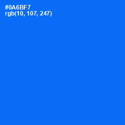 #0A6BF7 - Blue Ribbon Color Image