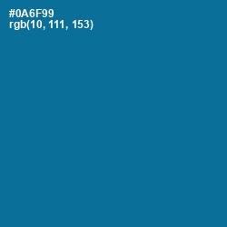 #0A6F99 - Bahama Blue Color Image