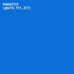 #0A6FD9 - Science Blue Color Image