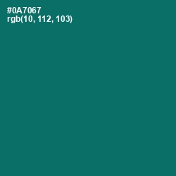 #0A7067 - Pine Green Color Image