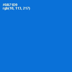 #0A71D9 - Science Blue Color Image