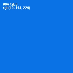 #0A72E5 - Blue Ribbon Color Image