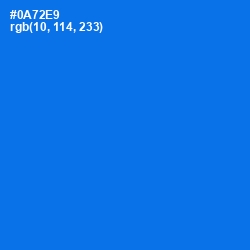 #0A72E9 - Blue Ribbon Color Image