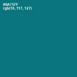#0A757F - Surfie Green Color Image