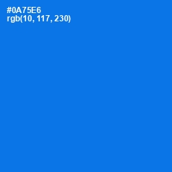 #0A75E6 - Azure Radiance Color Image