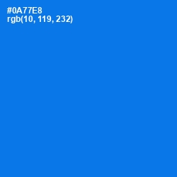 #0A77E8 - Azure Radiance Color Image