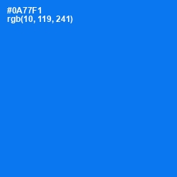 #0A77F1 - Azure Radiance Color Image