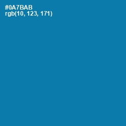 #0A7BAB - Deep Cerulean Color Image