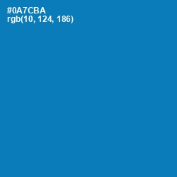 #0A7CBA - Deep Cerulean Color Image