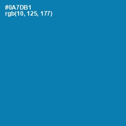 #0A7DB1 - Deep Cerulean Color Image