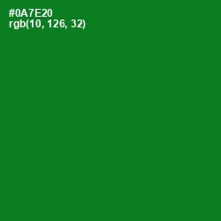 #0A7E20 - Fun Green Color Image