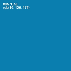 #0A7EAE - Deep Cerulean Color Image