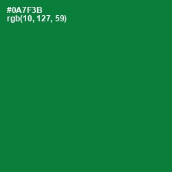 #0A7F3B - Fun Green Color Image