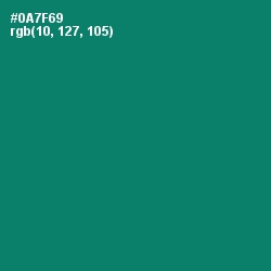 #0A7F69 - Pine Green Color Image