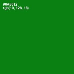 #0A8012 - Forest Green Color Image