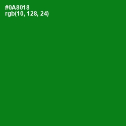 #0A8018 - Forest Green Color Image