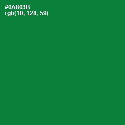 #0A803B - Forest Green Color Image