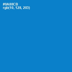 #0A80CB - Pacific Blue Color Image