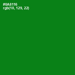 #0A8116 - Forest Green Color Image