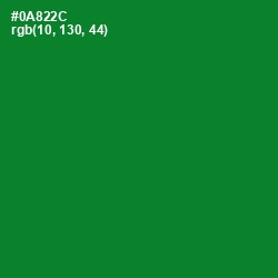 #0A822C - Forest Green Color Image