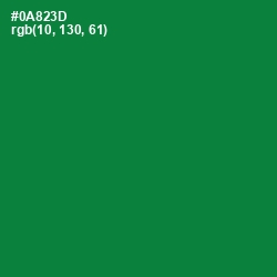 #0A823D - Forest Green Color Image