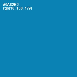 #0A82B3 - Bondi Blue Color Image