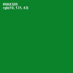 #0A832B - Forest Green Color Image