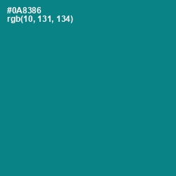 #0A8386 - Teal Color Image