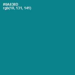 #0A838D - Teal Color Image