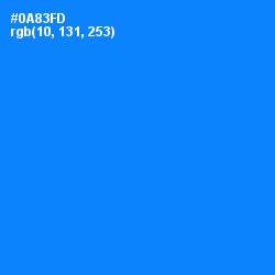 #0A83FD - Dodger Blue Color Image