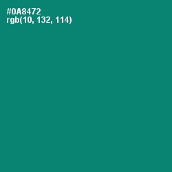 #0A8472 - Elf Green Color Image