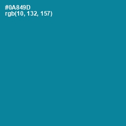 #0A849D - Blue Chill Color Image